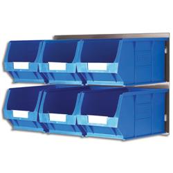 Image of Barton Bin Kit Louvred Panel and 6 x TC3 Bins Blue 010095GB
