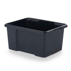 Image of Form Fitty Black 26L Plastic Storage box