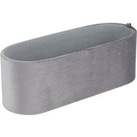 Image of Luxe Grey Velvet Slim Storage Box Grey