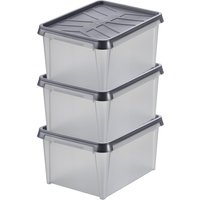 Image of SmartStore Dry 12L Set of 3 Boxes Grey Grey
