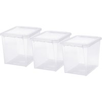 Image of SmartStore Home 25L Set of 3 Boxes Clear