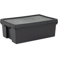 Image of Wham Bam 36L Set of 3 Stackable Boxes and Lids Black