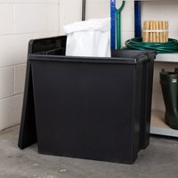 Image of Wham Bam 154L Black Plastic Storage Box and Lid Black