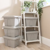 Image of Wham Home Upcycle 14L Set of 5 Boxes and Lids Grey