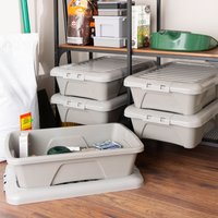 Image of Wham Home Upcycle 22L Set of 5 Boxes and Lids Grey