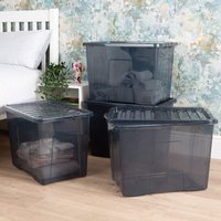 Image of Wham Crystal Set of 4 Boxes and Lids 80L Black