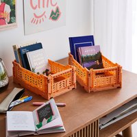 Image of Pack of 2 Foldable Crates Apricot
