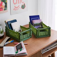 Image of Pack of 2 Foldable Crates Chive