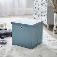 Image of Smart Industrial Pacific Velvet Foldable Box with Lid Pacific Blue