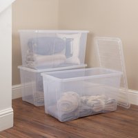Image of Wham Crystal Set of 3 Boxes and Lids 110L Clear