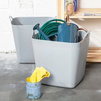 Image of Wham FlexiStore Set of 2 Grey Tubs 40L Grey
