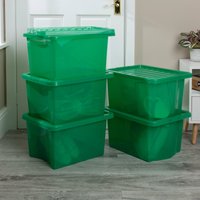 Image of Wham Crystal Set of 5 Boxes and Lids 28L Green