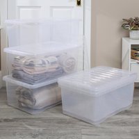 Image of Wham Crystal Set of 5 Boxes and Lids 45L Clear