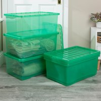 Image of Wham Crystal Set of 5 Boxes and Lids 45L Green