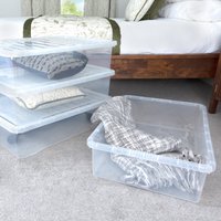 Image of Wham Crystal Set of 4 Boxes and Lids 46L Clear