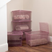 Image of Wham Crystal Set of 5 Boxes and Lids 60L Pink