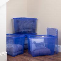 Image of Wham Crystal Set of 4 Boxes and Lids 80L Blue